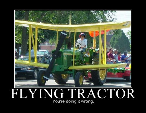 Flying John Deere Tractor